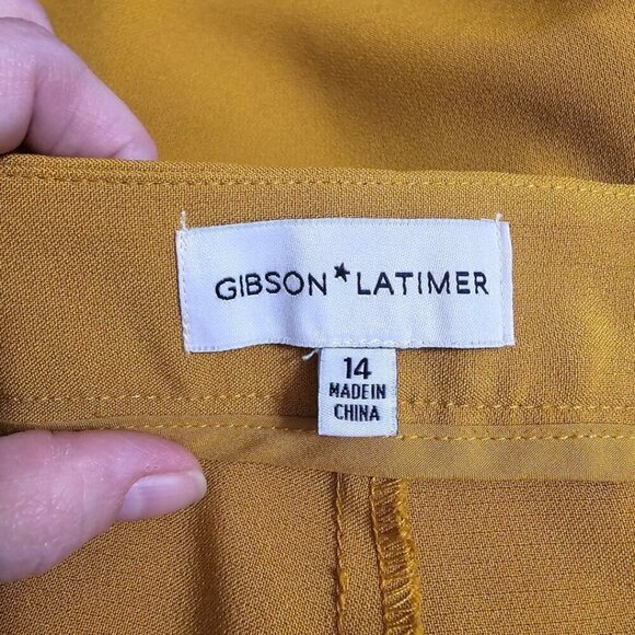 Gibson Latimer High Rise Modern Classic City Trouser in Ginger Sz 14 - Picture 7 of 10
